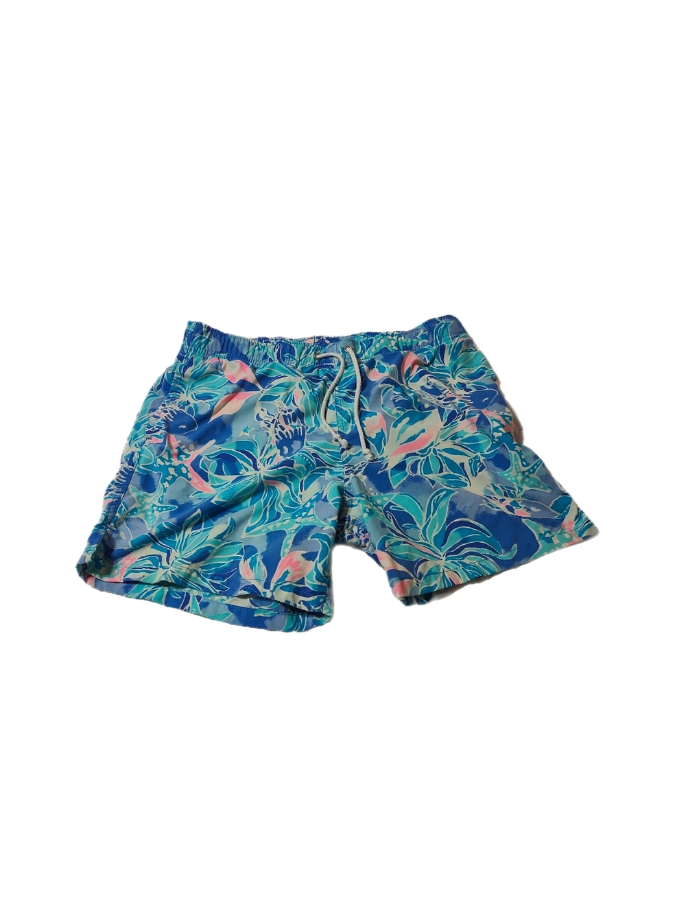 Lilly Pulitzer Mens Blue Tropical Swim Trunks Size Medium